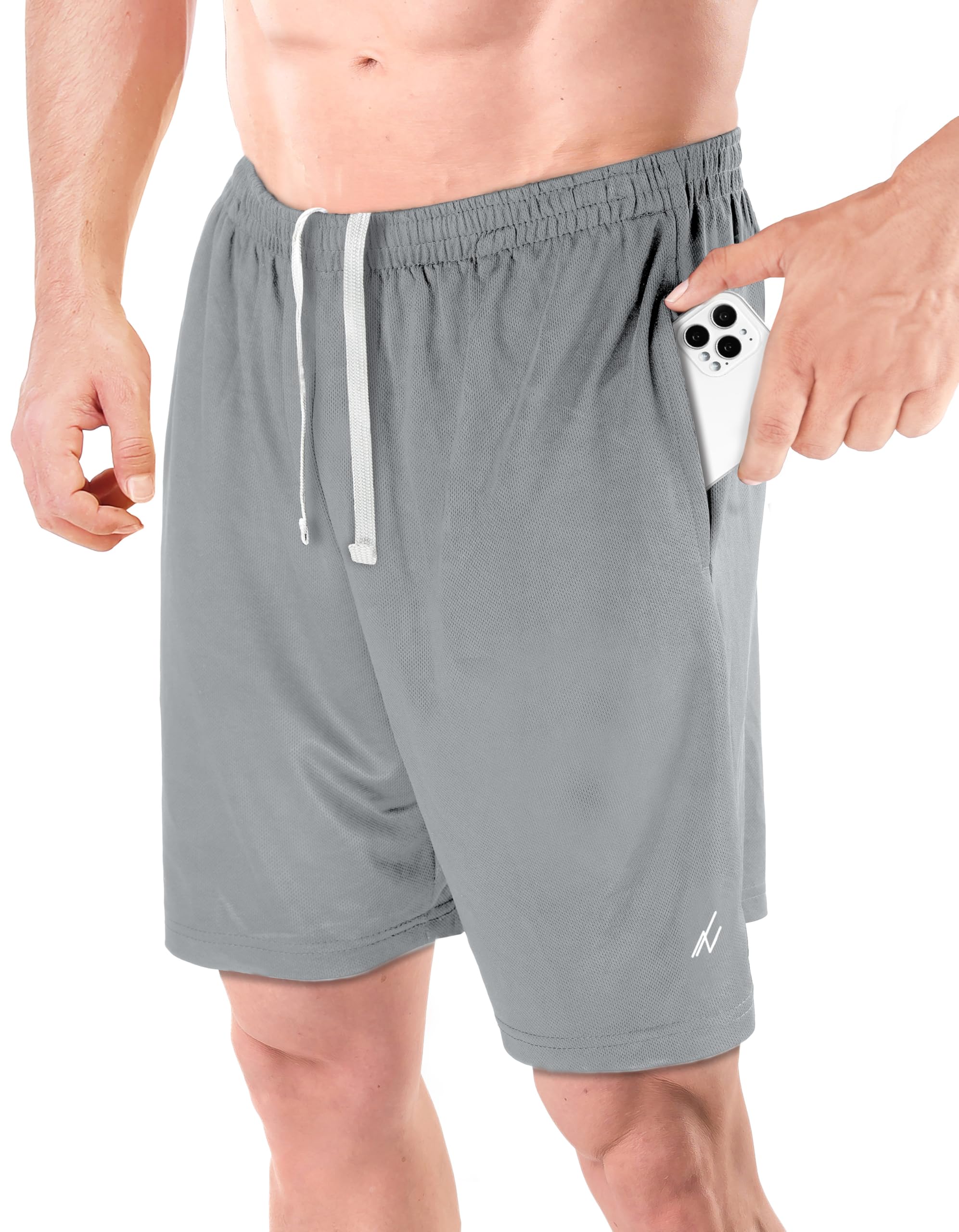 NY Threads Men's Athletic Shorts Quick Dry Loose-Fit Lightweight Running Workout Gym Shorts with Pockets